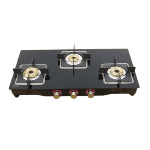 Three Burner Toughened Glass Top